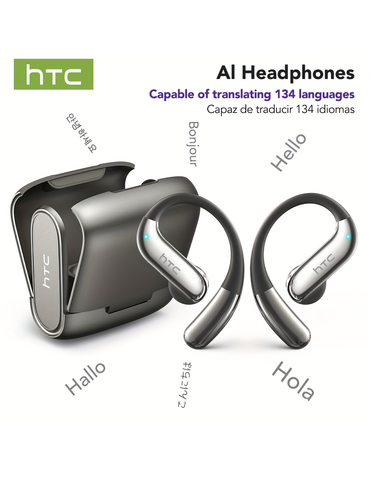 Headphones - Open-ear Bluetooth Headphones HTC 30 Hrs