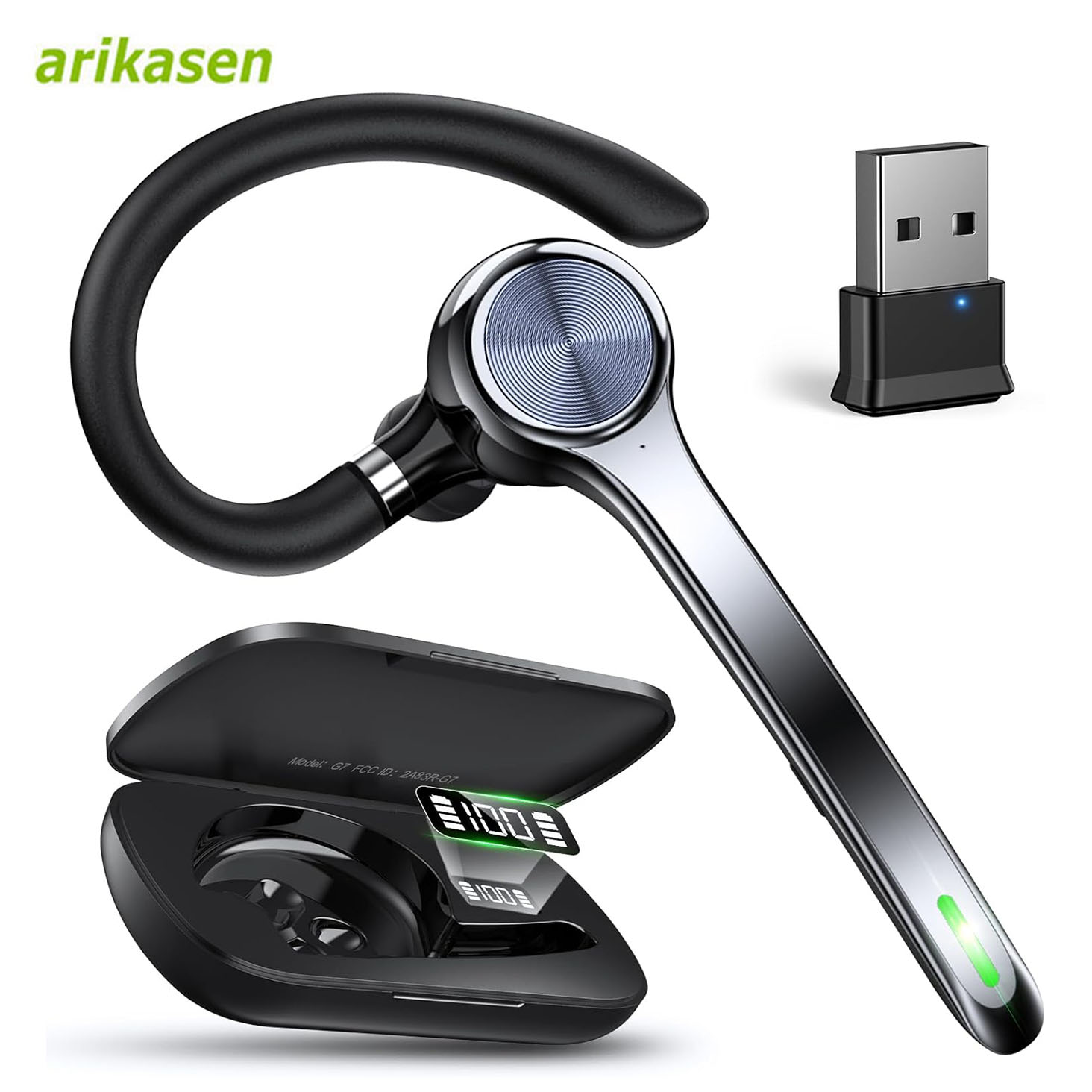 Open Ear Air Conduction Headphones - Wireless Headset Single-Ear Bluetooth Headset with