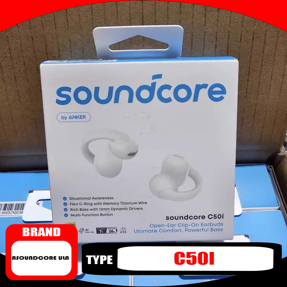 Open Ear Air Conduction Headphones - Soundcore C50i Ear Clip Open Wireless