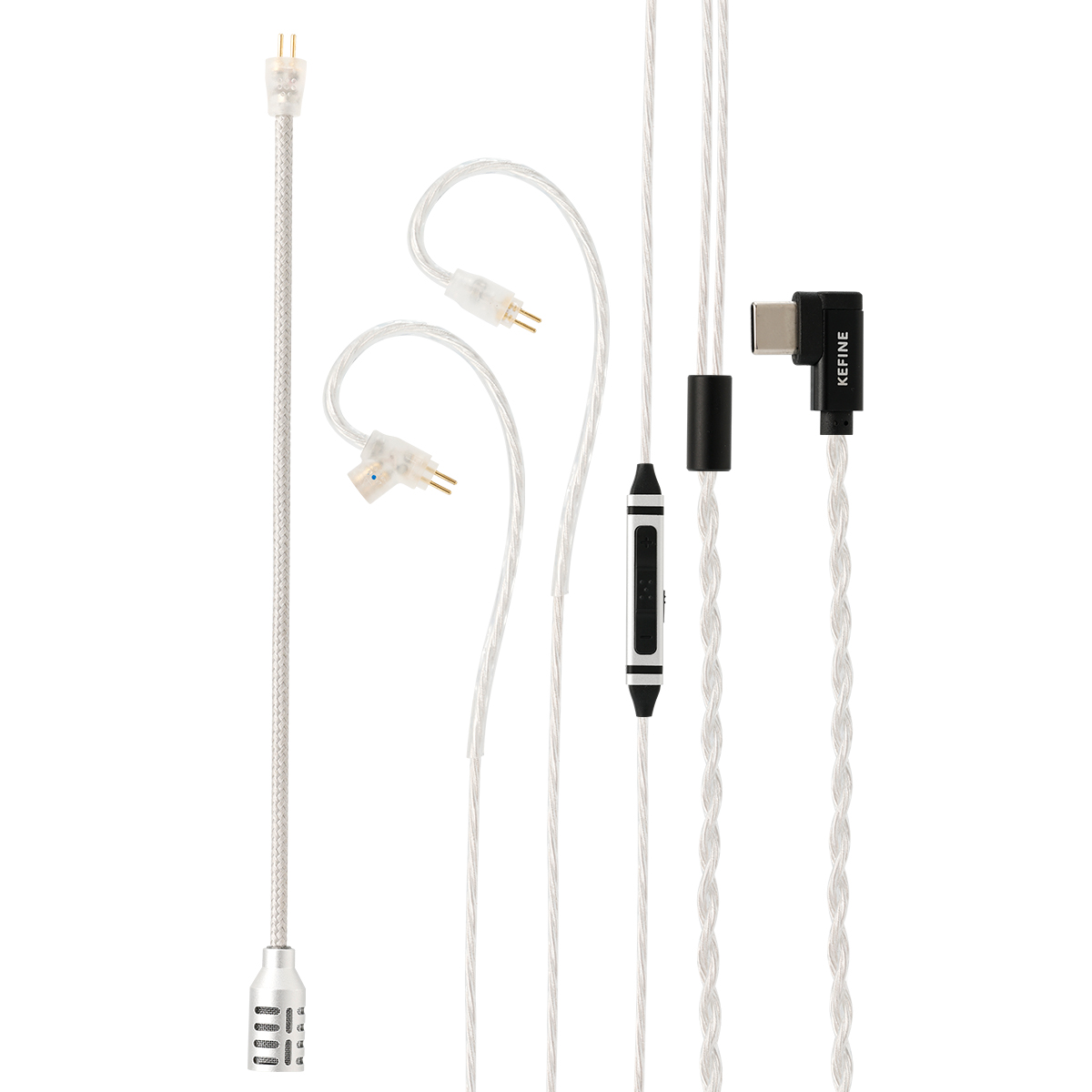 Type C Wired Earphones With Mic - Kefine Gaming Cable for HiFi Wired