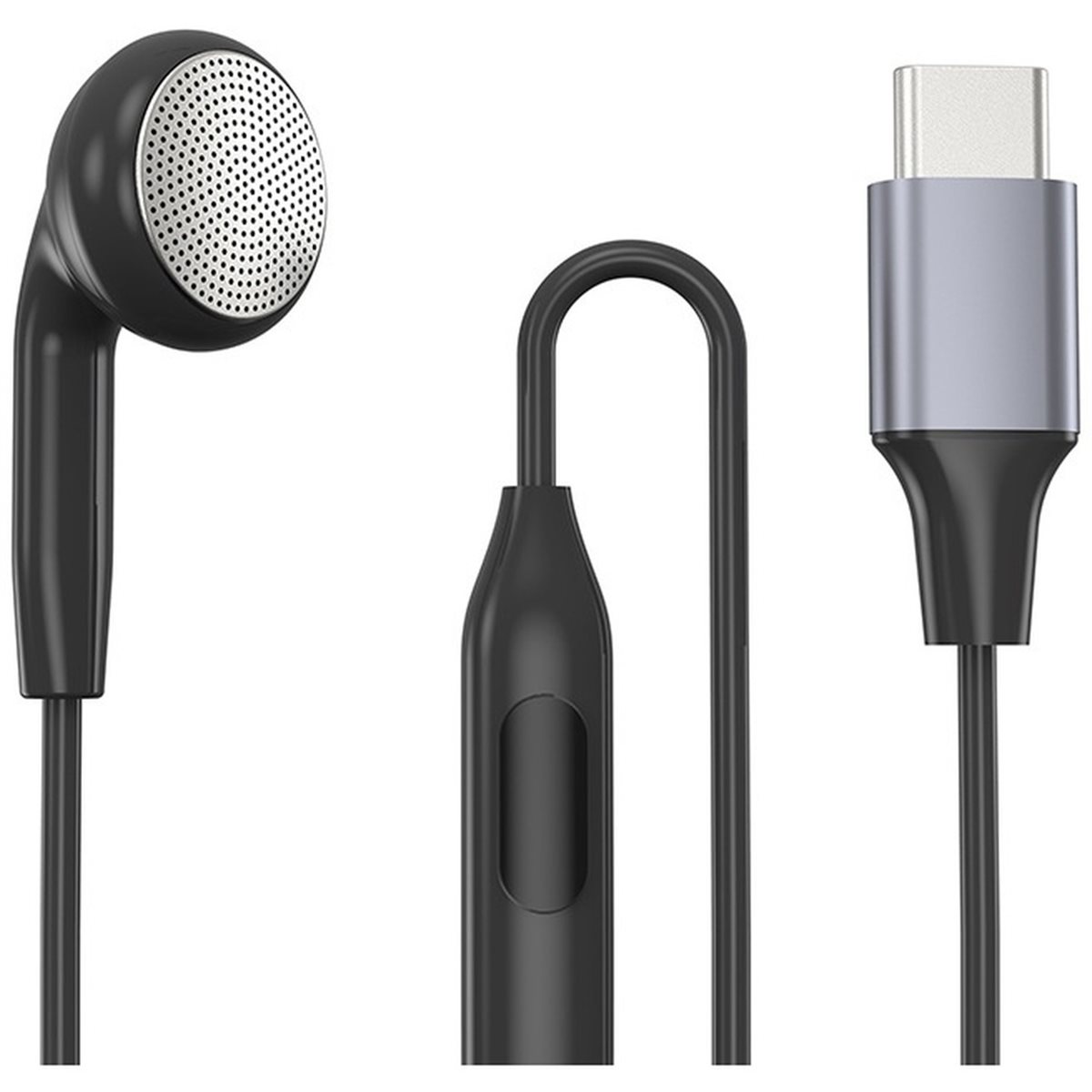 Type C Wired Earphones With Mic - DT75BG Type C Single Earbud with
