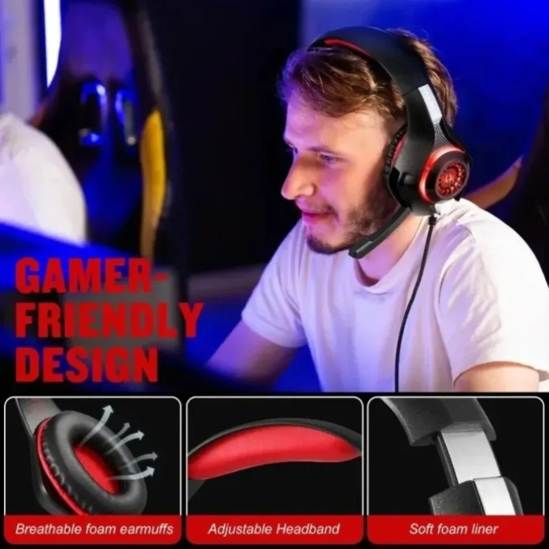 Wired Gaming Headset Over Ear  - огляд і ціна Gaming Headset With Mic Rgb