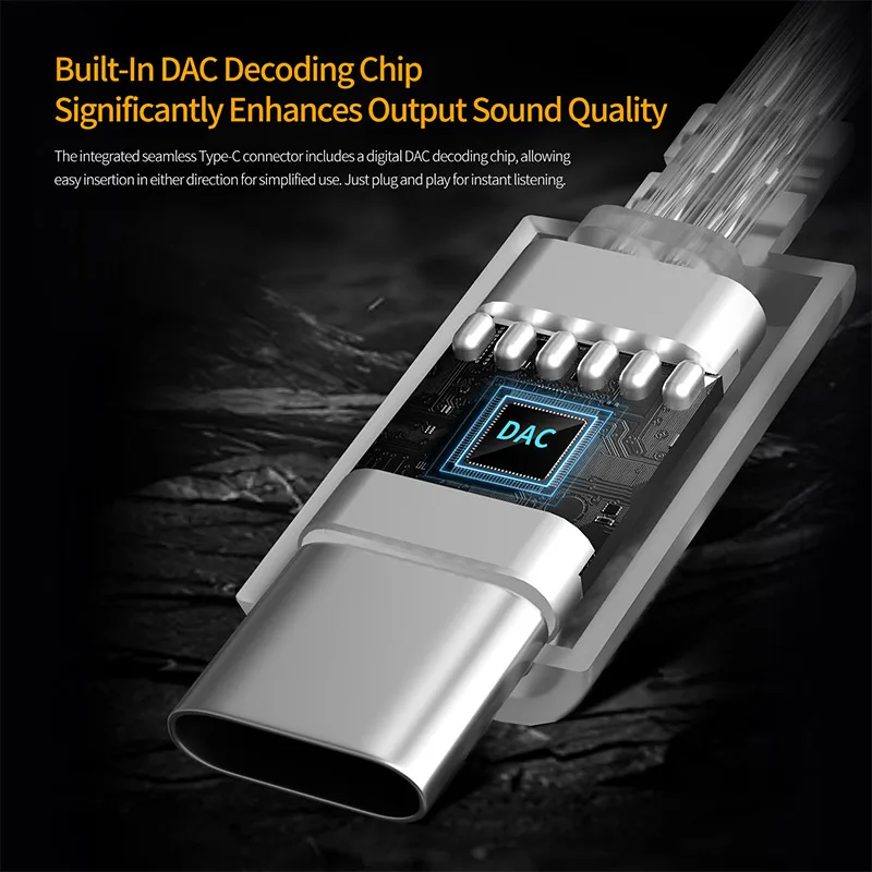KZ Earphones Cable OFC Silver  - огляд і ціна Type C Wired Earphones With Mic