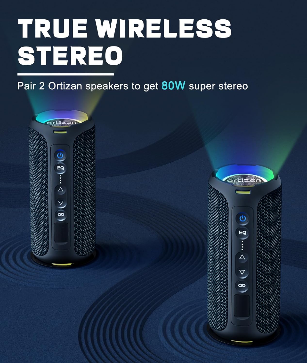 Ortizan Bluetooth Speakers 40W - огляд і ціна Portable Bluetooth Speaker Waterproof Ipx7