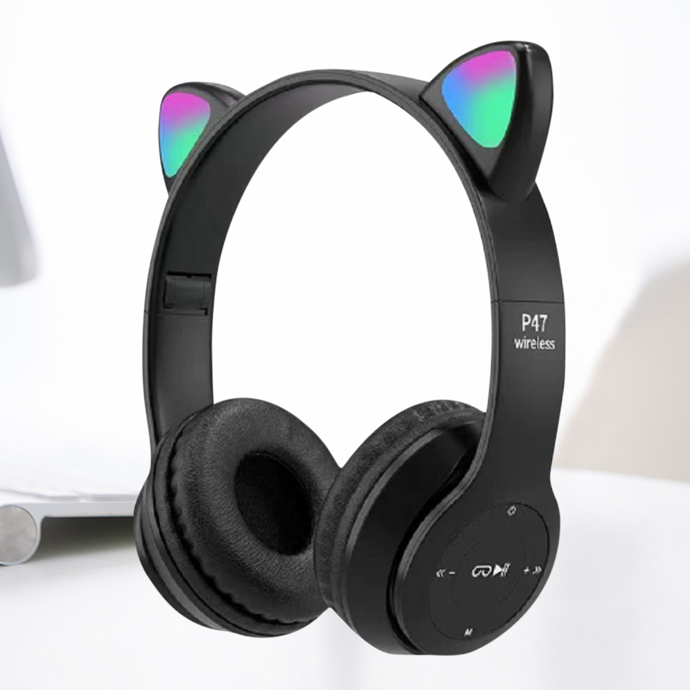 Flash Light Cute Cat Ears Wire - огляд і ціна Cat Ear Bluetooth Headset Led