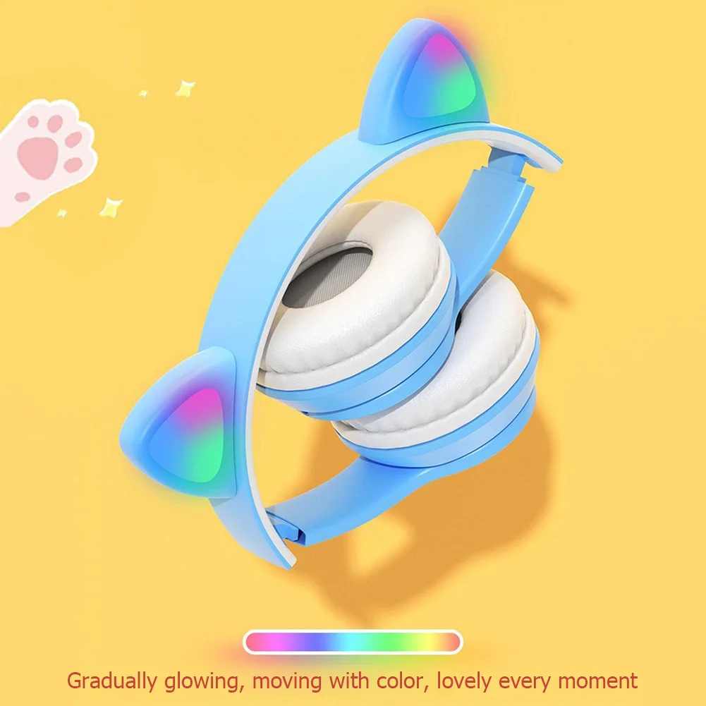 Flashing LED Cute Cat Ears Hea - огляд і ціна Cat Ear Bluetooth Headset Led