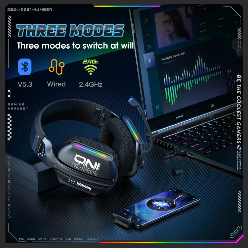 ONIKUMA GT808 Wireless Gaming  - огляд і ціна Type C Wired Earphones With Mic
