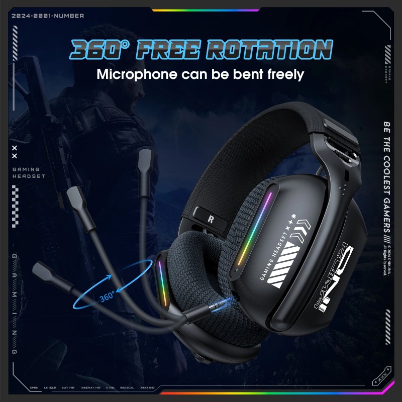 ONIKUMA GT808 Wireless Gaming  - огляд і ціна Type C Wired Earphones With Mic