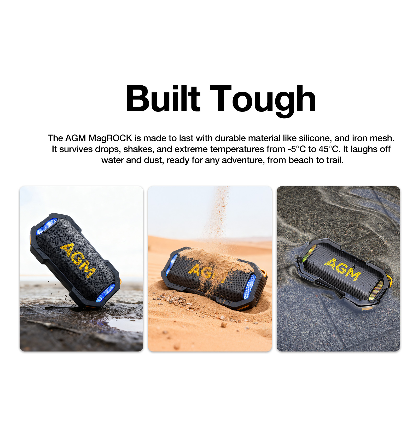 AGM Outdoor Wireless Speaker B - огляд і ціна Portable Bluetooth Speaker Waterproof Ipx7