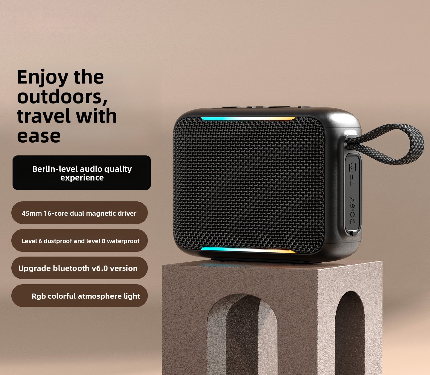 New Outdoor Waterproof Portabl - огляд і ціна Portable Bluetooth Speaker Waterproof Ipx7