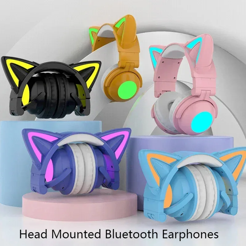 New ZW068 Bluetooth5.0 Headpho - огляд і ціна Cat Ear Bluetooth Headset Led