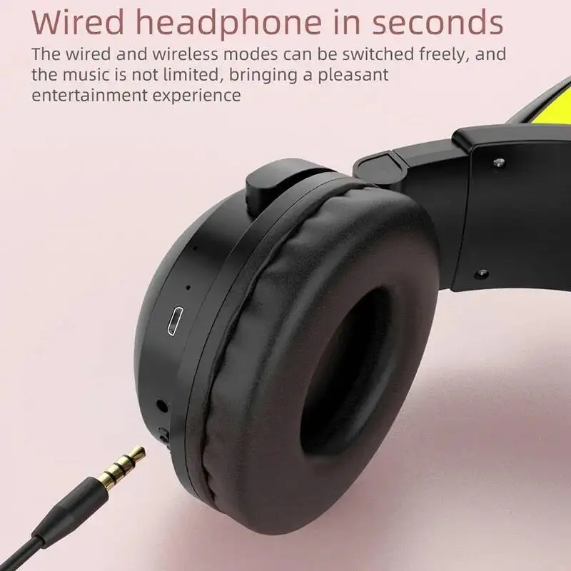 New ZW068 Bluetooth5.0 Headpho - огляд і ціна Cat Ear Bluetooth Headset Led