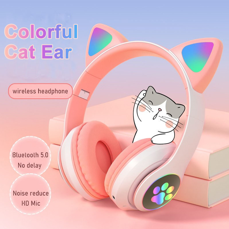 Cute Cat Ears Headphones Bluet - огляд і ціна Cat Ear Bluetooth Headset Led