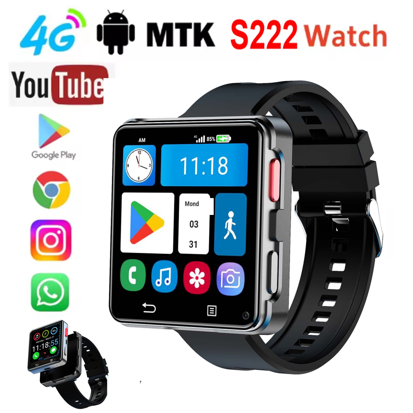 S222 Smart Watch 4G SI-M Card  - огляд і ціна Smartwatches