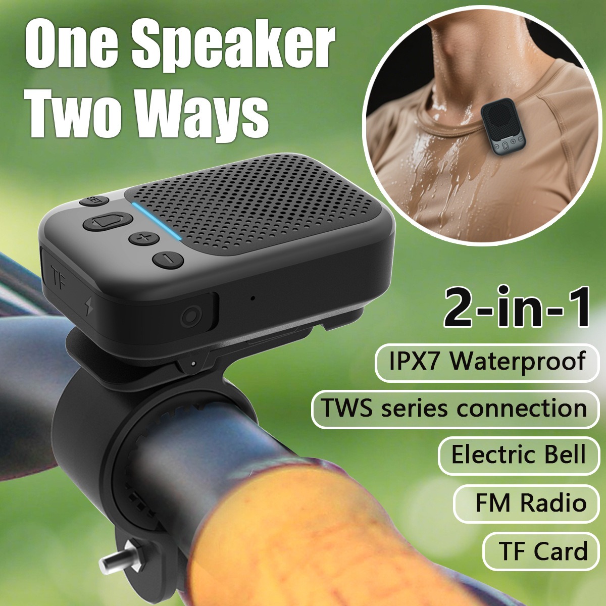 Mini Bike Wireless Speaker Blu - огляд і ціна Portable Bluetooth Speaker Waterproof Ipx7