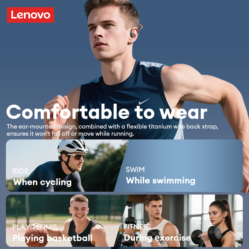Lenovo S106 Bone Conduction Ea - огляд і ціна Bone Conduction Running Headphones
