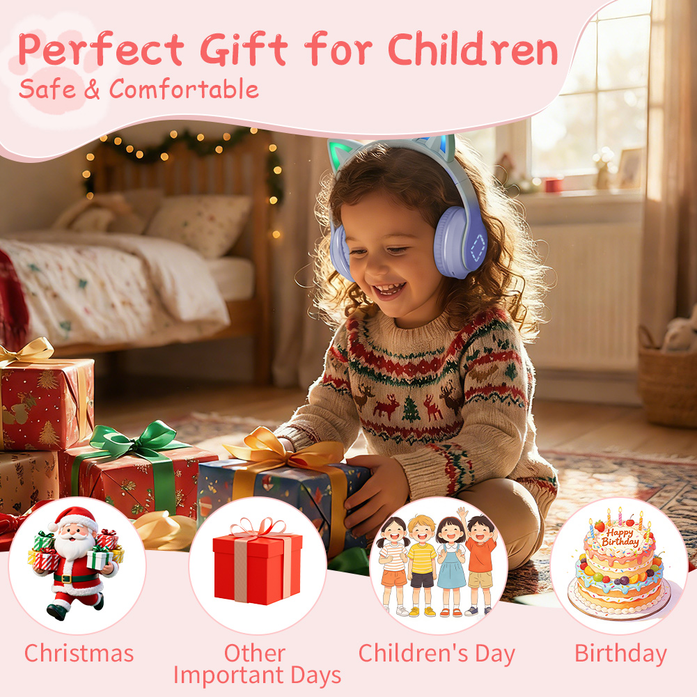 Lovely Kawaii Cat Ear Wireless - огляд і ціна Cat Ear Bluetooth Headset Led