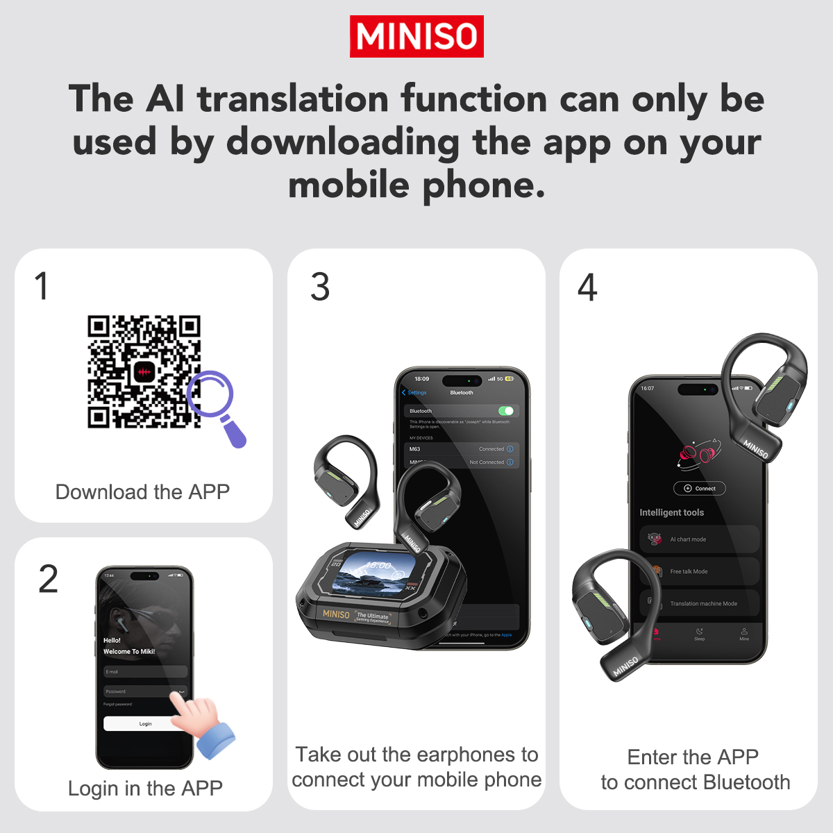 Translator Earphone  MINISO M9 - огляд і ціна Type C Wired Earphones With Mic