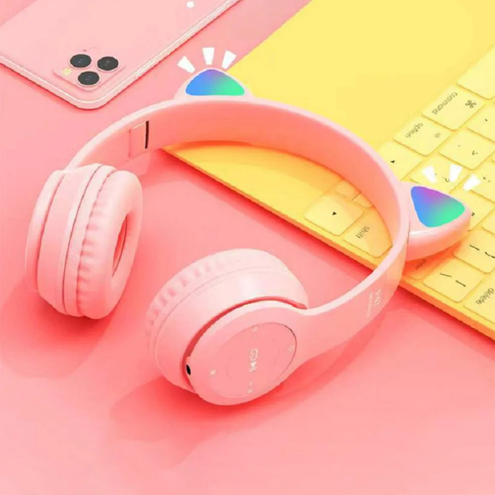 Cute Cat Ear Wireless Headphon - огляд і ціна Cat Ear Bluetooth Headset Led