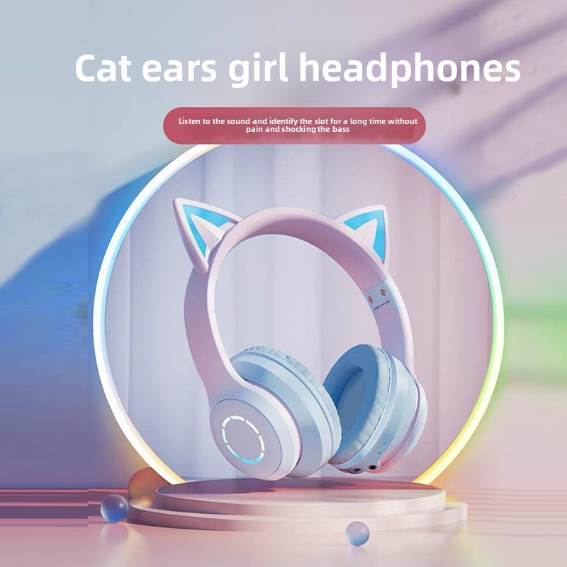 New Best Selling RGB Head-moun - огляд і ціна Cat Ear Bluetooth Headset Led