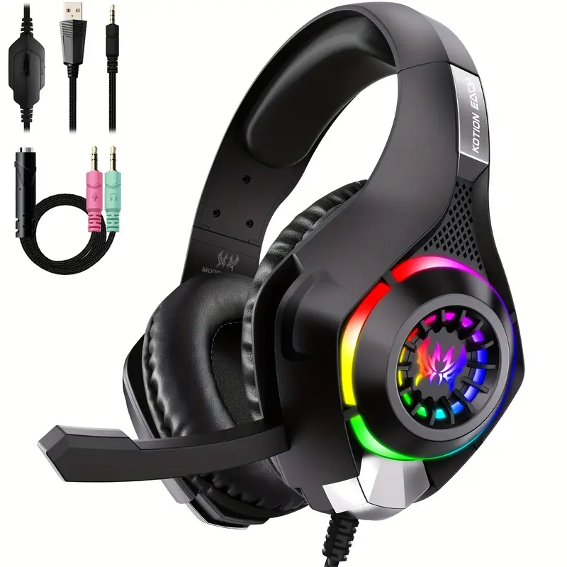 Gaming Headset for PC, PS4, PS - огляд і ціна Gaming Headset With Mic Rgb