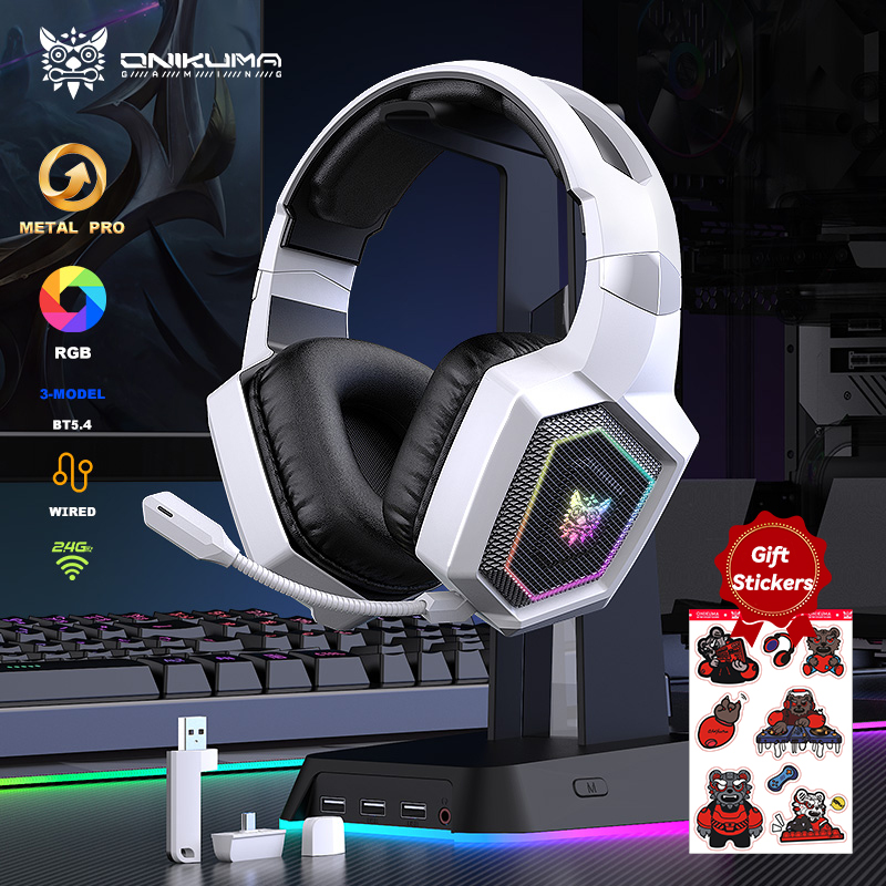 ONIKUMA 2.4GHz Wireless Gaming - огляд і ціна Gaming Headset With Mic Rgb