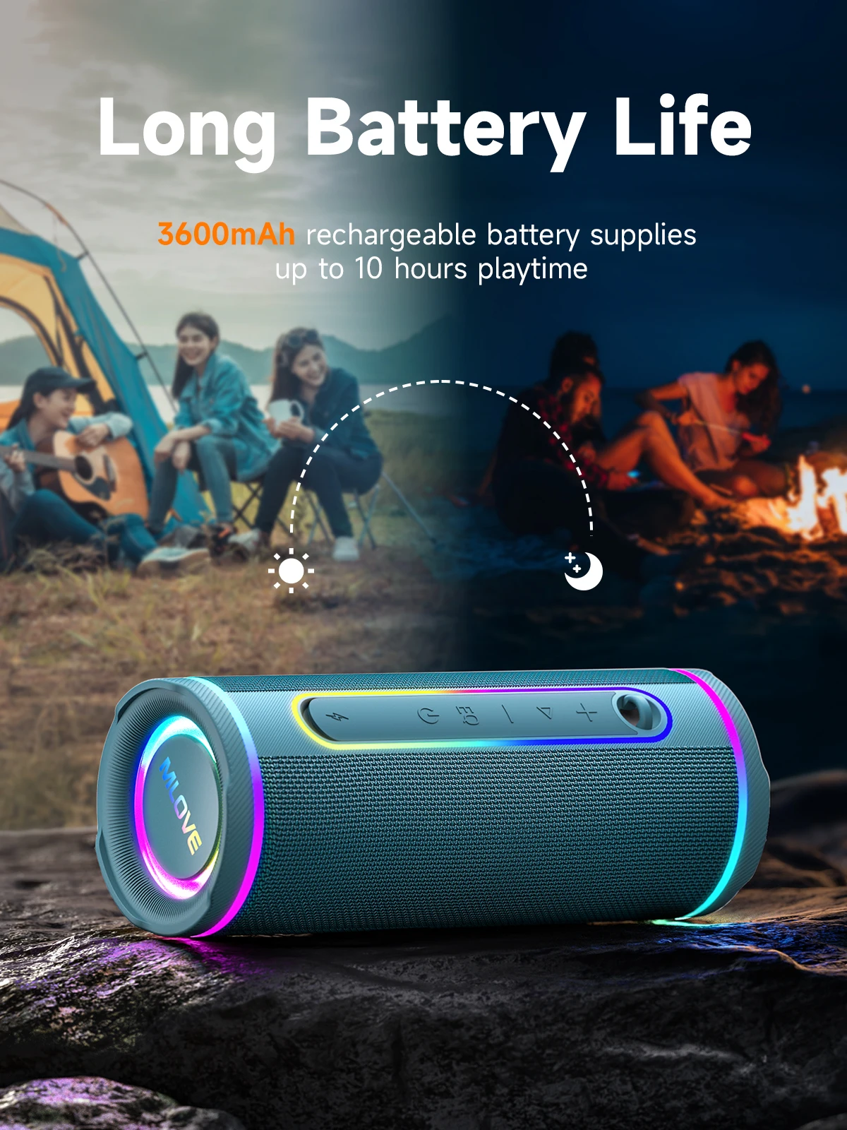 MLOVE Portable Bluetooth Speak - огляд і ціна Portable Bluetooth Speaker Waterproof Ipx7