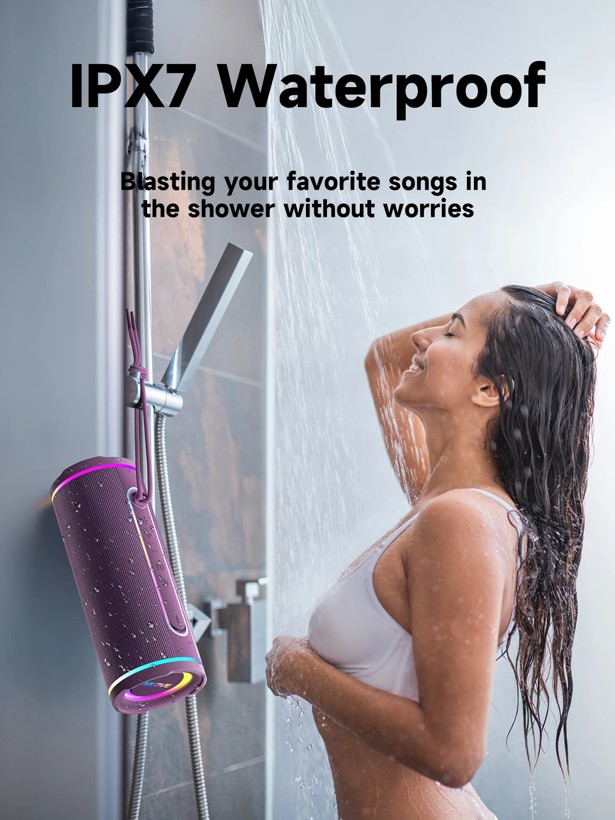 MLOVE Portable Bluetooth Speak - огляд і ціна Portable Bluetooth Speaker Waterproof Ipx7