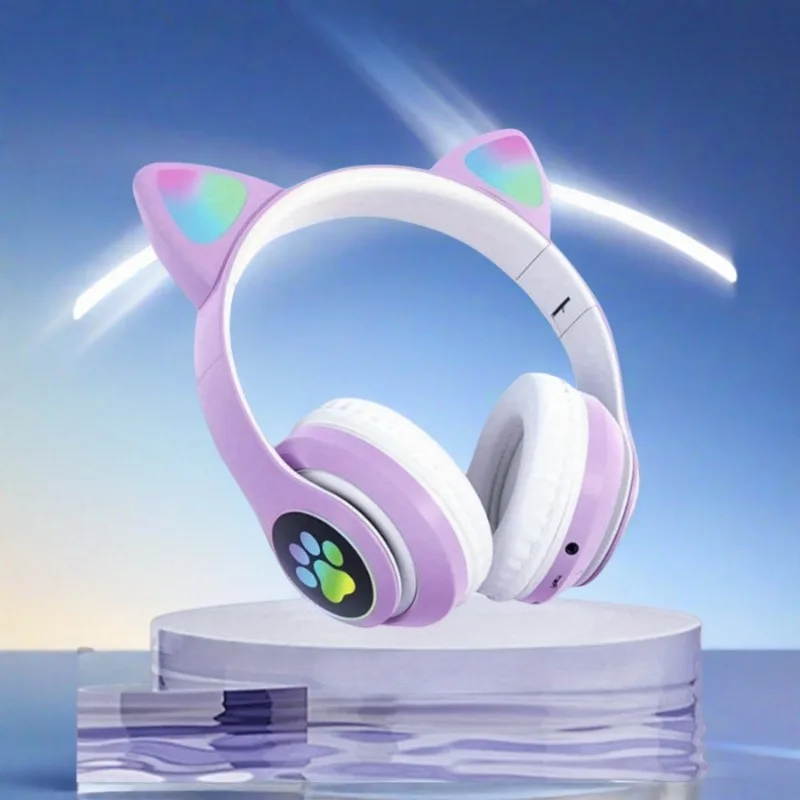 New Flash Light Cute Cat Ears  - огляд і ціна Cat Ear Bluetooth Headset Led