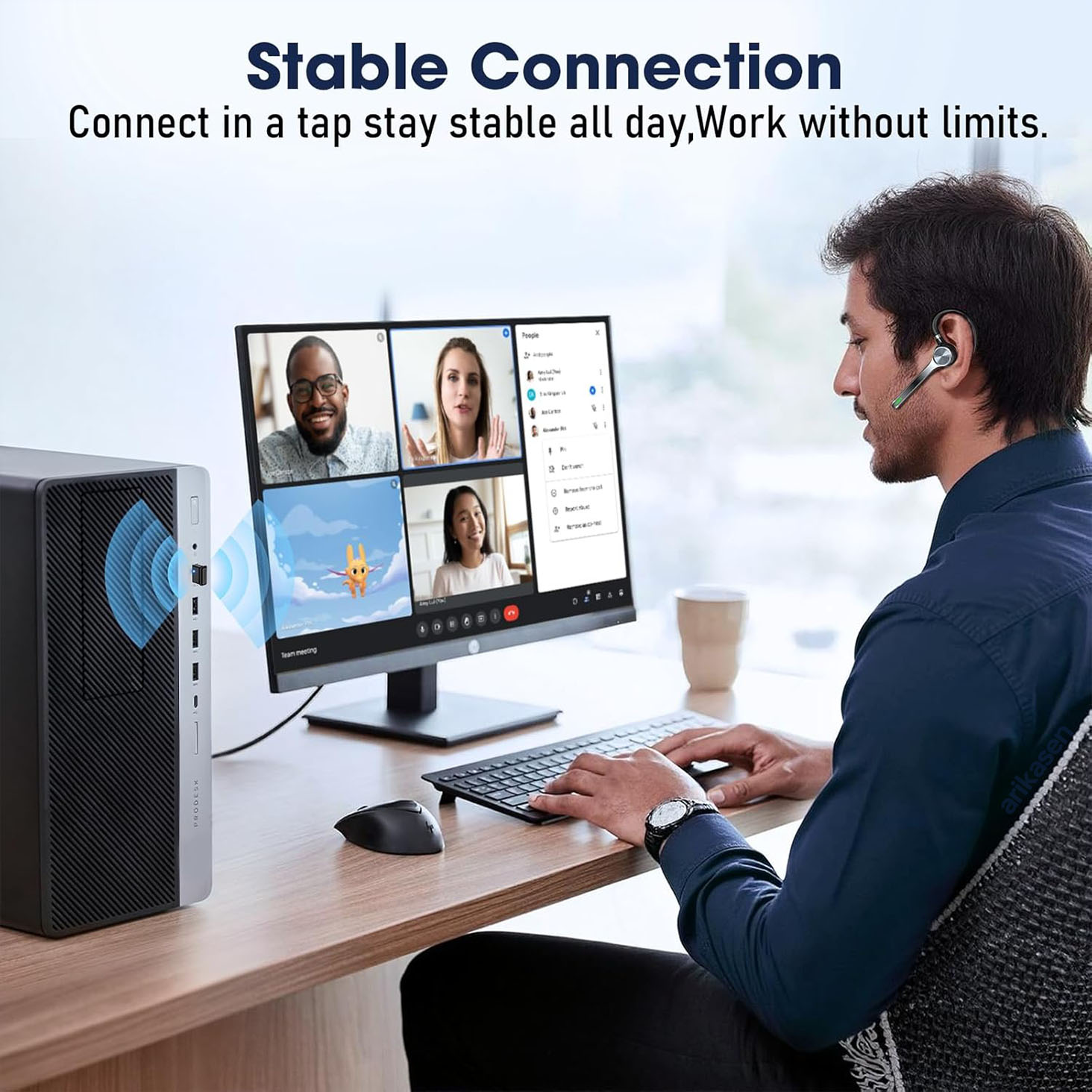 Wireless Headset Single-Ear Bl - огляд і ціна Open Ear Air Conduction Headphones