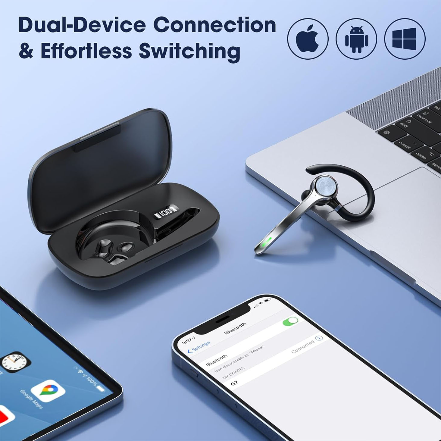 Wireless Headset Single-Ear Bl - огляд і ціна Open Ear Air Conduction Headphones
