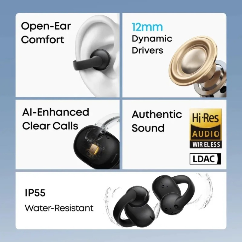 Soundcore C50i Ear Clip Open W - огляд і ціна Open Ear Air Conduction Headphones