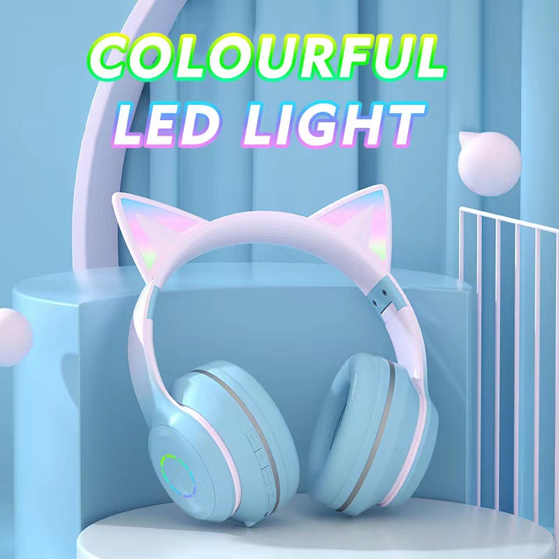 New Best Selling Head-Mounted  - огляд і ціна Cat Ear Bluetooth Headset Led