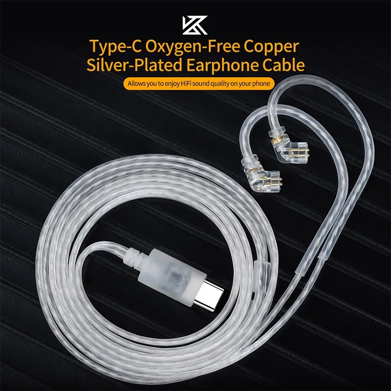 KZ Earphones Type-c 2PIN Cable - огляд і ціна Type C Wired Earphones With Mic