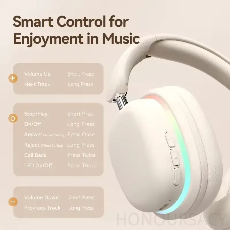 HIFI Stereo Wireless Bluetooth - огляд і ціна Gaming Headset With Mic Rgb